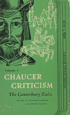 Bild des Verkufers fr Chaucer Critiicism: Volume 1 The Canterbury Tales zum Verkauf von Kenneth A. Himber