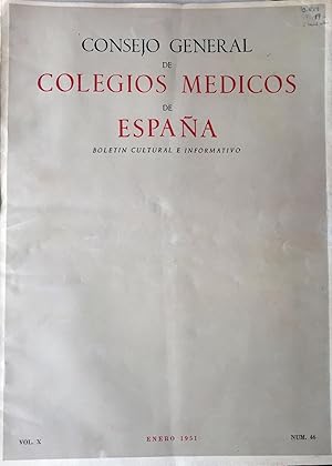 Consejo General de Colegios Médicos de España. Boletín Cultural e Informativo. Vol. 10, Enero 195...