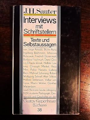 Seller image for Interviews mit Schriftstellern. Texte und Selbstaussagen for sale by Rudi Euchler Buchhandlung & Antiquariat