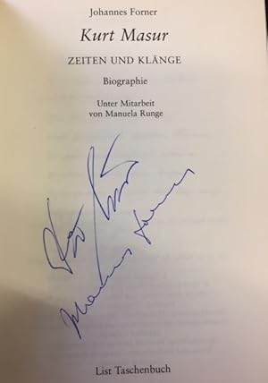 Kurt Masur. Zeiten und Klänge. Biographie. Unter Mitarbeit von Manuela Runge.