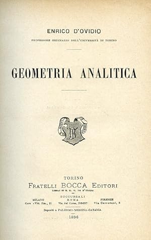 Seller image for Geometria analitica for sale by Gilibert Libreria Antiquaria (ILAB)