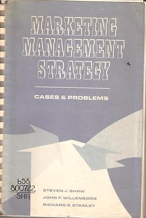 Image du vendeur pour Marketing Management Strategy - Cases and Problems. mis en vente par Snookerybooks