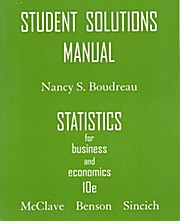 Seller image for Student Solutions Manual Statistics for Business and Economics for sale by unifachbuch e.K.