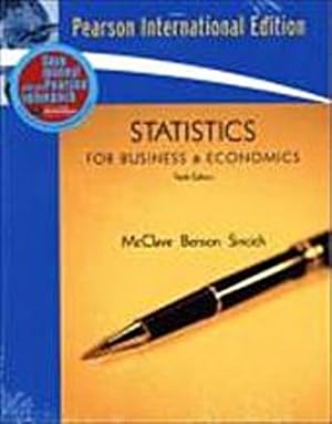 Image du vendeur pour Statistics for Business and Economics: International Edition mis en vente par unifachbuch e.K.