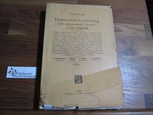 Image du vendeur pour 1924, Zeitschrift fr Immunittsforschung u. experimentelle Therapie. 40. Band mis en vente par Antiquariat im Kaiserviertel | Wimbauer Buchversand