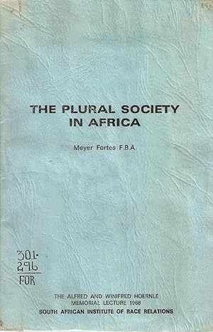 Imagen del vendedor de The Plural Society in Africa a la venta por Snookerybooks