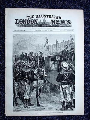 Bild des Verkufers fr The Illustrated London News, 21 October 1882. The Aberfoyle Railway Scotland, The War in Egypt, The Grand Review of Troops - The Khedive in Cairo, zum Verkauf von Tony Hutchinson