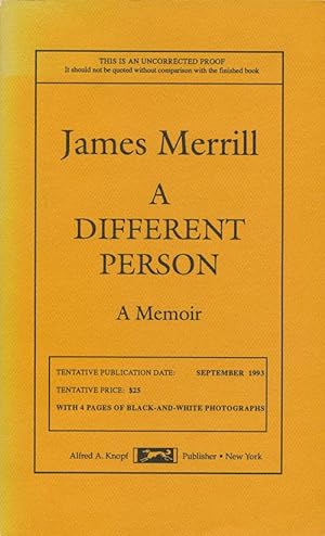 Seller image for A Different Person A Memoir for sale by Good Books In The Woods