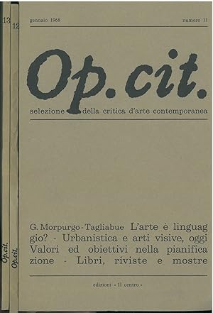 Op. cit. Rivista quadrimestrale di selezione della critica d'arte contemporanea. 1968, annata com...