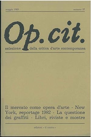 Op. cit. Rivista quadrimestrale di selezione della critica d'arte contemporanea. Maggio 1983, n. 57