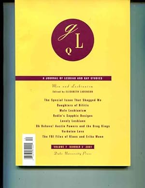 Immagine del venditore per GLQ: A Journal of Lesbian and Gay Studies, Volume 7, Number 3, 2001 venduto da Orca Knowledge Systems, Inc.