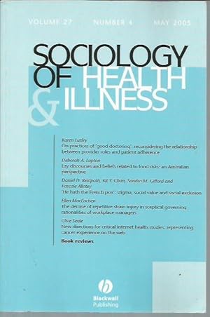 Bild des Verkufers fr Sociology of Health & Illness: Volume 27, Number 4 (May 2005) zum Verkauf von Bookfeathers, LLC