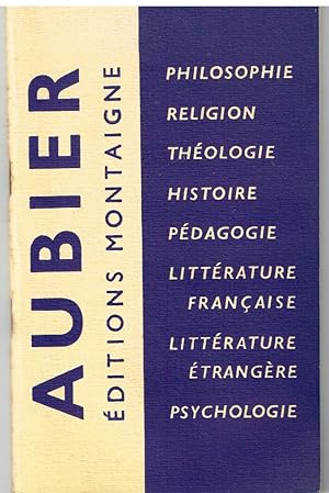 Immagine del venditore per Aubier Editions Montaigne - (Catalogue 1964) venduto da Librairie l'Aspidistra