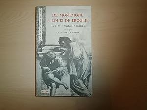Image du vendeur pour De Montaigne  Louis De Broglie mis en vente par Le temps retrouv