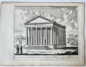 Bild des Verkufers fr [Antique print, etching/ets, Roma] TEMPLUM ANTONINI imp. FAUSTINAE que coniugis . Views of Rome [Set title] (Tempel van Antoninus en Faustina), published 1705, 1 p. zum Verkauf von Antiquariaat Arine van der Steur / ILAB