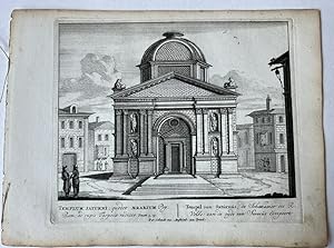 Bild des Verkufers fr [Antique print, etching/ets, Rome] TEMPLUM SATURNI. Views of Rome [Set title]/Tempel van Saturnus, published 1705, 1 p. zum Verkauf von Antiquariaat Arine van der Steur / ILAB