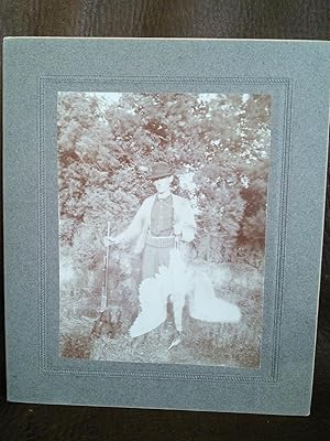 Vintage photograph of lone hunter