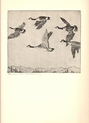 Imagen del vendedor de BENSON B MOORE Southbound Geese, 1936 a la venta por Art Wise