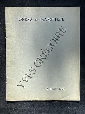 LE TROUVERE-VERDI-PROGRAMME OPERA DE MARSEILLE-17 MARS 1957