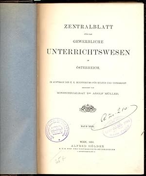 Zentralblatt für das gewerbliche Unterrichtswesen in Österreich. Band XXII (1904)