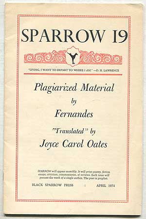 Imagen del vendedor de Sparrow 19: Plagiarized Material, April 1974 a la venta por Between the Covers-Rare Books, Inc. ABAA