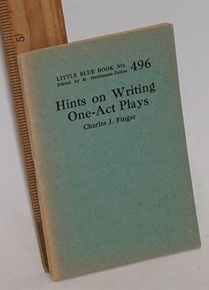 Hints on writing one-act plays