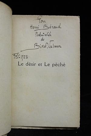 Imagen del vendedor de Le dsir et le pch a la venta por Librairie Le Feu Follet
