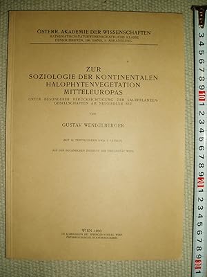 Seller image for Zur Soziologie der kontinentalen Halophytenvegetation Mitteleuropas .,.,,. for sale by Expatriate Bookshop of Denmark