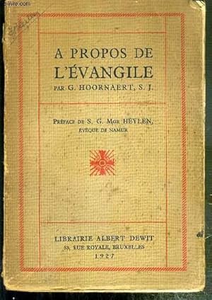 Seller image for A PROPOS DE L'EVANGILE for sale by Le-Livre