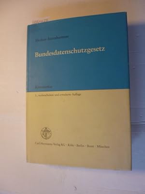 Bild des Verkufers fr Bundesdatenschutzgesetz : Kommentar zum Verkauf von Gebrauchtbcherlogistik  H.J. Lauterbach