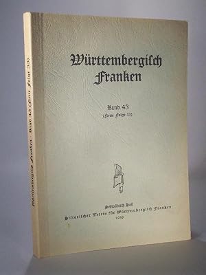 Bild des Verkufers fr Jahrbuch des Historischen Vereins fr Wrttembergisch Franken. Band 43. (Neue Folge 33) 1959 zum Verkauf von Adalbert Gregor Schmidt