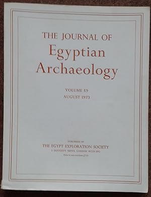 THE JOURNAL OF EGYPTIAN ARCHAEOLOGY. VOLUME 59.