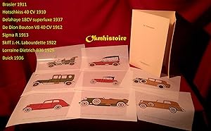 Imagen del vendedor de Pochette de 8 illustrations d'automobiles ------ [ de L'ENCYCLOPEDIE DE LA CARROSSERIE ] a la venta por Okmhistoire