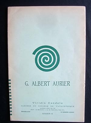 Imagen del vendedor de Dossiers du Collge de Pataphysique N 15 : Albert Aurier - a la venta por Le Livre  Venir