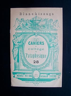 Imagen del vendedor de Cahiers du Collge de Pataphysique - N 28 - Blanchissage - a la venta por Le Livre  Venir