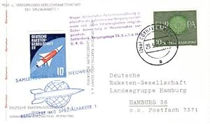 10. Versuchsreihe der DRG. Links mit Vignette und blauem Beförderungsstempel (Sahlenburg Raum Neu...
