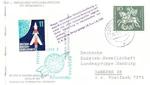 11. Versuchsreihe der DRG. Links mit Vignette und blauem Beförderungsstempel (Sahlenburg Raum Neu...