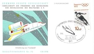 Bild des Verkufers fr Bausteinkarte Nr.76. Mit Sonderstempel Garmisch-Partenkirchen XXI. Raumfahrtkongre 30.9.1972. zum Verkauf von Antiquariat Heinz Tessin