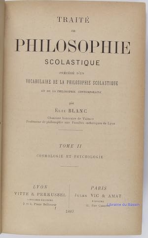 Traité de philosophie scolastique, Tome II Cosmologie et psychologie