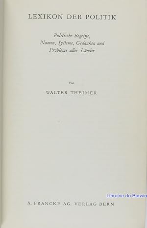 Imagen del vendedor de Lexikon der politik a la venta por Librairie du Bassin