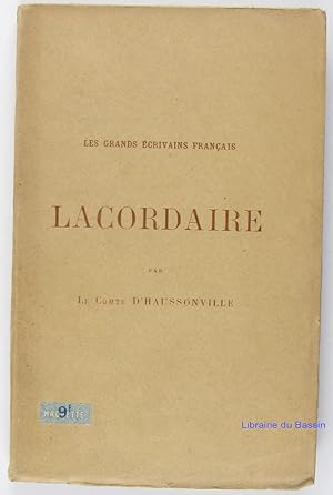 Imagen del vendedor de Lacordaire a la venta por Librairie du Bassin