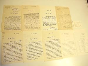 9 handgeschriebene Briefe an seinen ehemaligen Schüler, den Gründer der Fakultät für Komparatisti...
