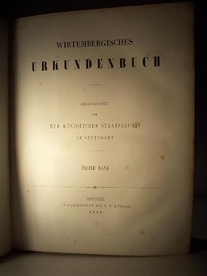 Bild des Verkufers fr Wirtembergisches Urkundenbuch. (Wrttembergisches) Herausgegeben von dem Kniglichen Staatsarchiv in Stuttgart. 11 Bnde. Komplett zum Verkauf von Adalbert Gregor Schmidt