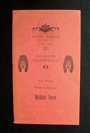 Post-Scriptum au Mirliton Voyer - Pour le principe