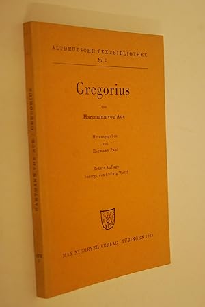Imagen del vendedor de Gregorius. Hartmann von Aue. Hrsg. von Hermann Paul, Altdeutsche Textbibliothek; Nr. 2 a la venta por Antiquariat Biebusch