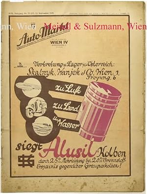 Immagine del venditore per Auto-Markt. Sport- und Fach-Zeitschrift fr die Auto-, Motorrad-, Flugzeug- und Fahrrad-Industrie. XVII. Jahrgang, Nr. 73, 12. September 1929. venduto da Antiquariat MEINDL & SULZMANN OG