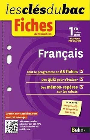 LES CLES DU BAC : français ; 1ère ; fiches