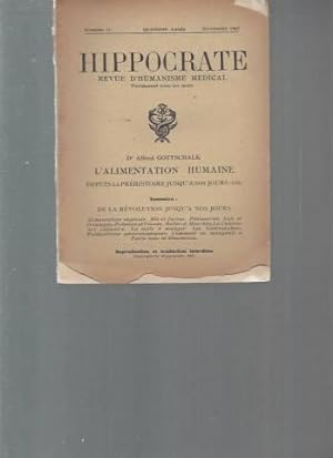 Hippocrate - Revue d'humanisme médical - N°11 - Novembre 1947