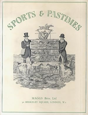 Sports & Pastimes. A Catalogue of books and illustrations relating to sport.