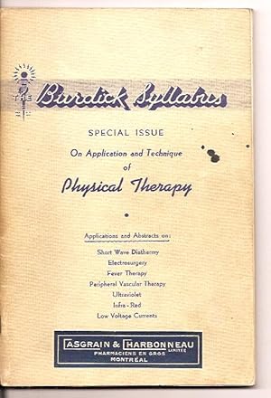 The Burdick Syllabus, special issue on application and technique